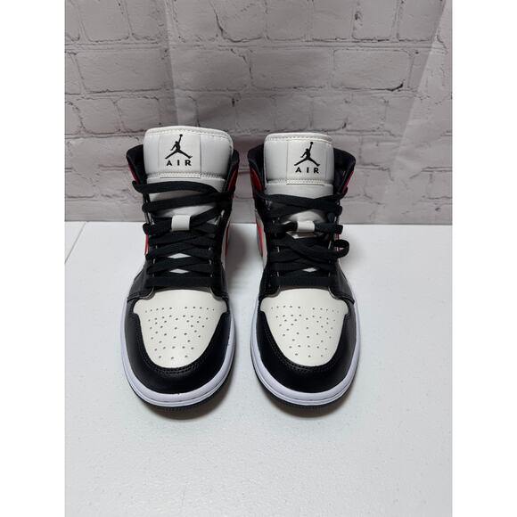 Nike Air Jordan 1 Mid Women’s Size 6 DS Brand -Sail/Gym Red/Off Noir/White - Picture 2 of 10